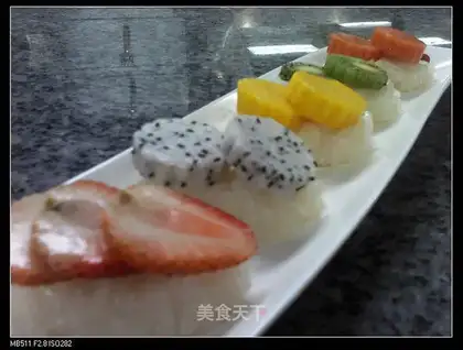 fruit, sushi