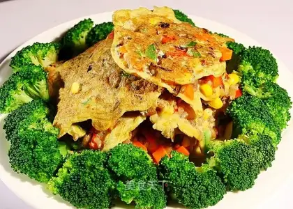 Colorful coarse grains fried