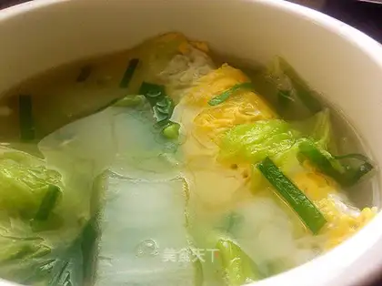 cabbage and fried egg soup