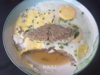 Steamed eggs with minced meat