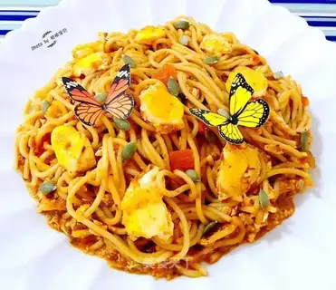 ♪ Golden egg tomato pasta ♪