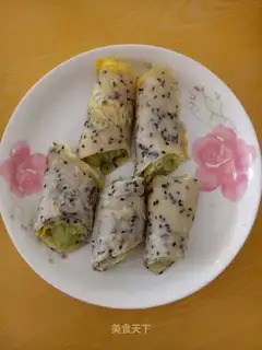 Black sesame egg burrito