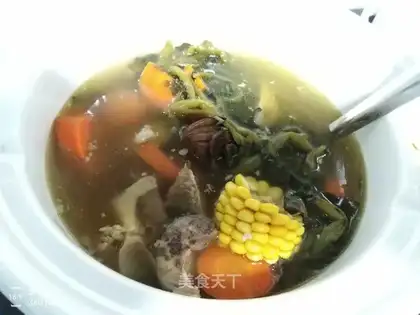 Corn carrots, sauerkraut