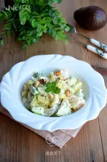 Cream shrimp fries salad