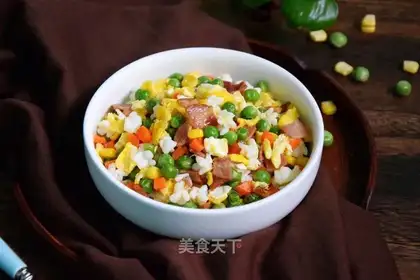 Peas fried eggs