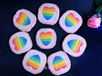 Rainbow Heart Cookie