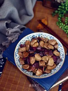 Onion fried chicken heart