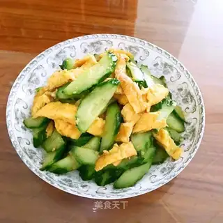 cucumber fried eggs
