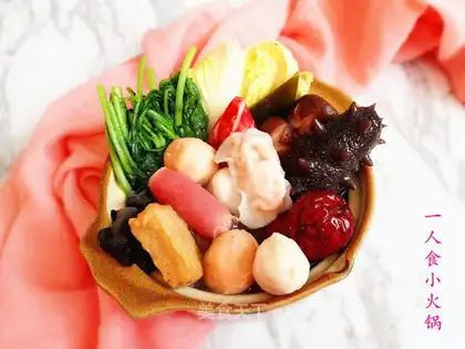 One person eats a little hot pot