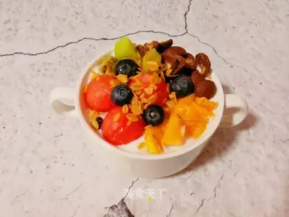 Fruit oatmeal yogurt