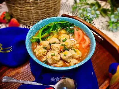 Tomatoball bean soup