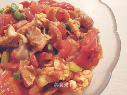 Tomato eggs dry noodles