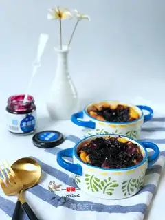 Blueberry loaf pudding