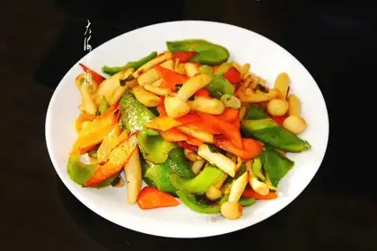 Fried sea mushrooms
