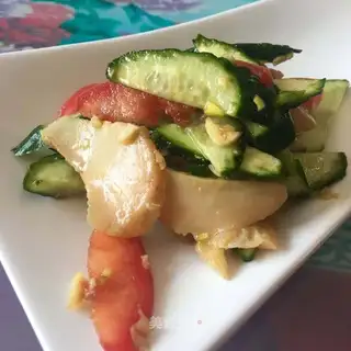 cucumber with a golden abalone