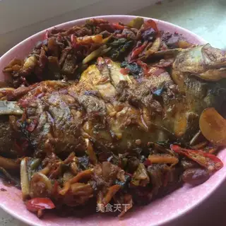 Red-burned fish