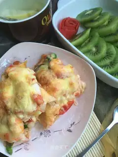 Seafood pizza