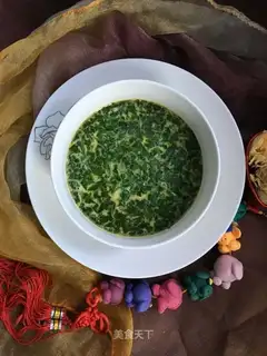 Spinach steamed eggs