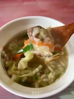 Pork and vegetable porridge