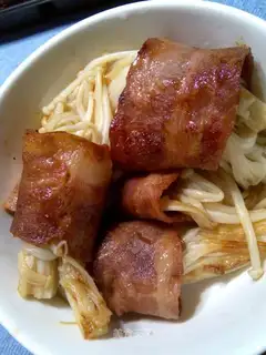 Bacon golden mushrooms