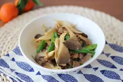 Pumpkin fried meat