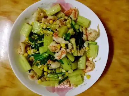 cucumber corn shrimp