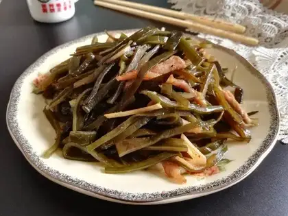 Sea belt fried meat