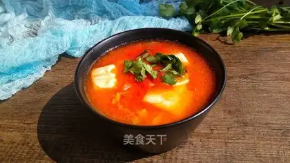 Tomato tofu soup