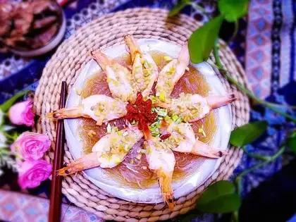 Garlic fan shrimp