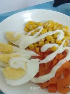 Egg corn carrot salad