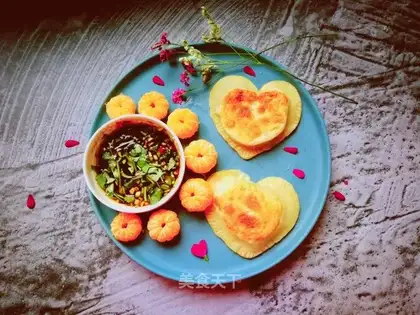 Heart-shaped dumplings