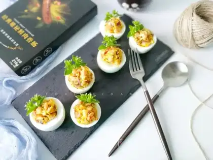 Egg sausage salad