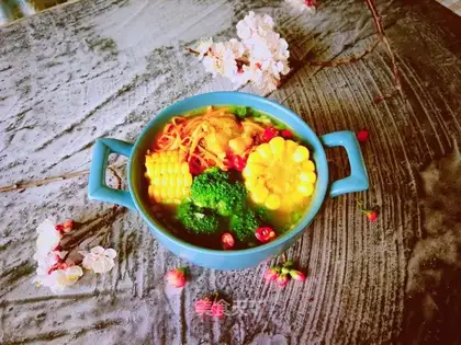 Porky corn soup