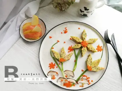 Vegetable pastry on Antarctic krill
