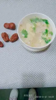 Golden fungus egg soup