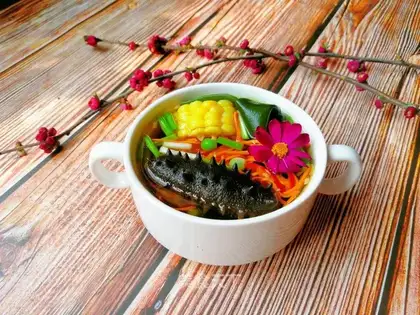 Corn and cucumber