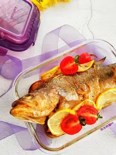 Lemon roasted bass