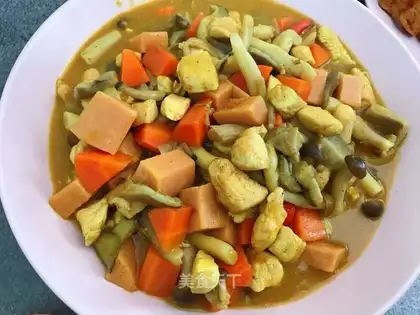 Curry chicken mushrooms
