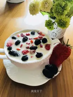 Double-berry-charred yogurt