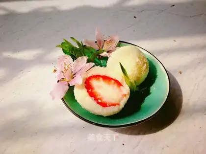 Herbal strawberry coconut ball