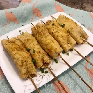 Garlic baked bean skin