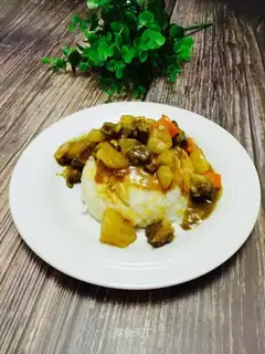 Curry beef rice