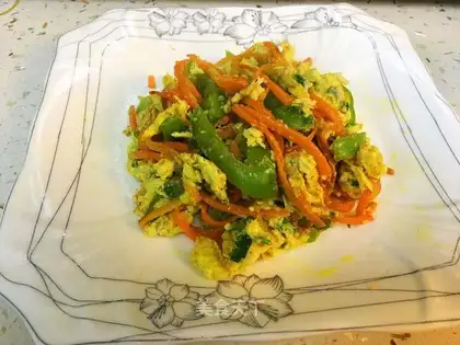 Fried goose eggs
