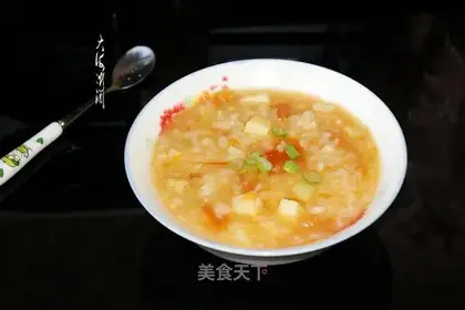 Quick-fried veggie soup