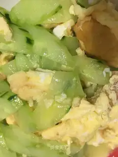 cucumber fried eggs
