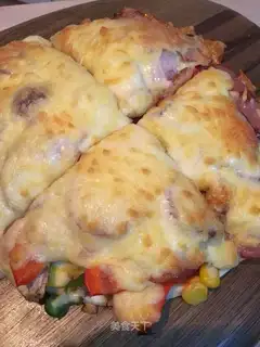 Red intestines, pizza