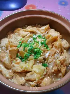 Mushroom mushroom egg wrapped in tofu
