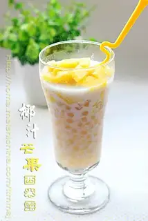 Coconut juice, mango sago