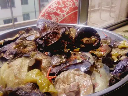 Stewed eggplant