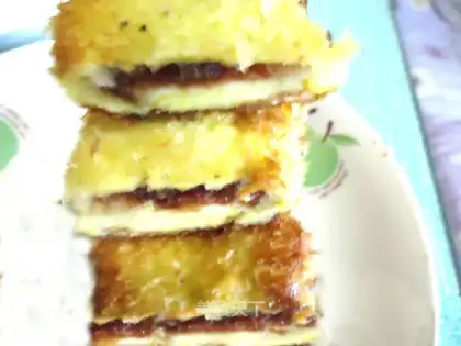 Toast with bean paste